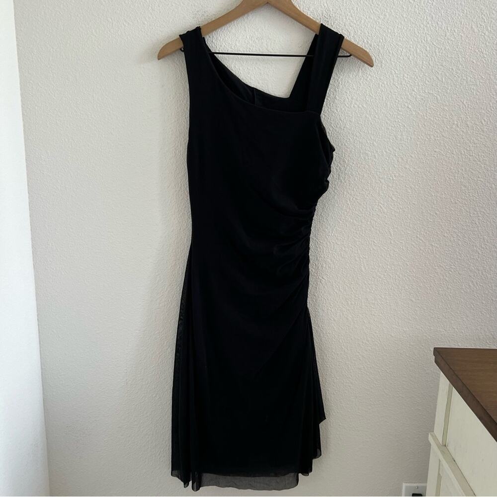 Elana Kattan Black Dress Layered Lined Boho Lagenlook Small